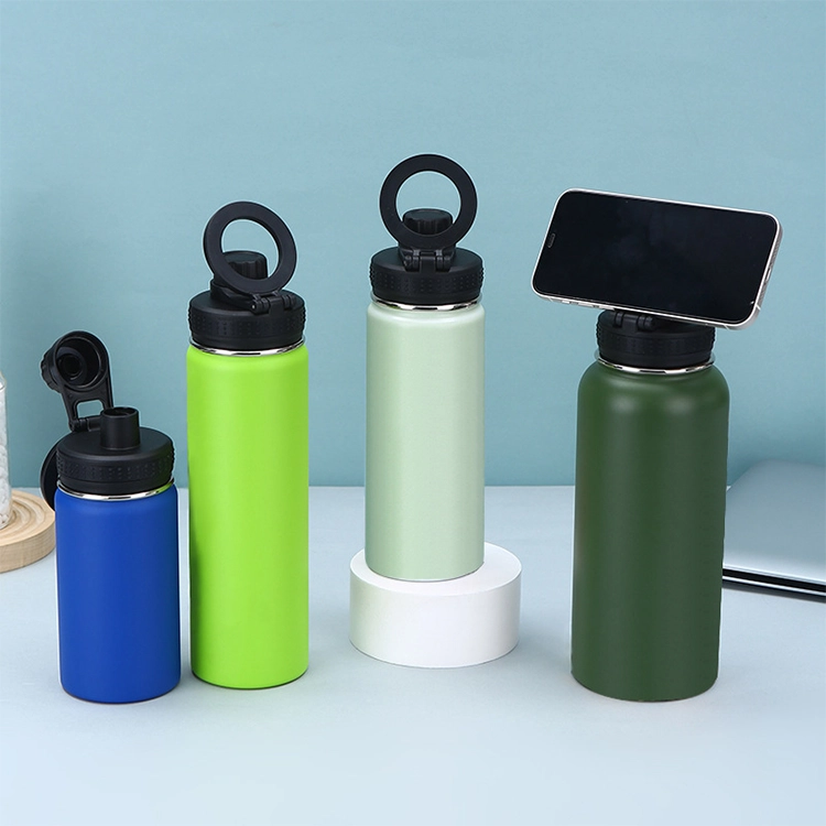 Magsafe Water Flask Bottle With Magnet Lid Phone Holder Manufacturer